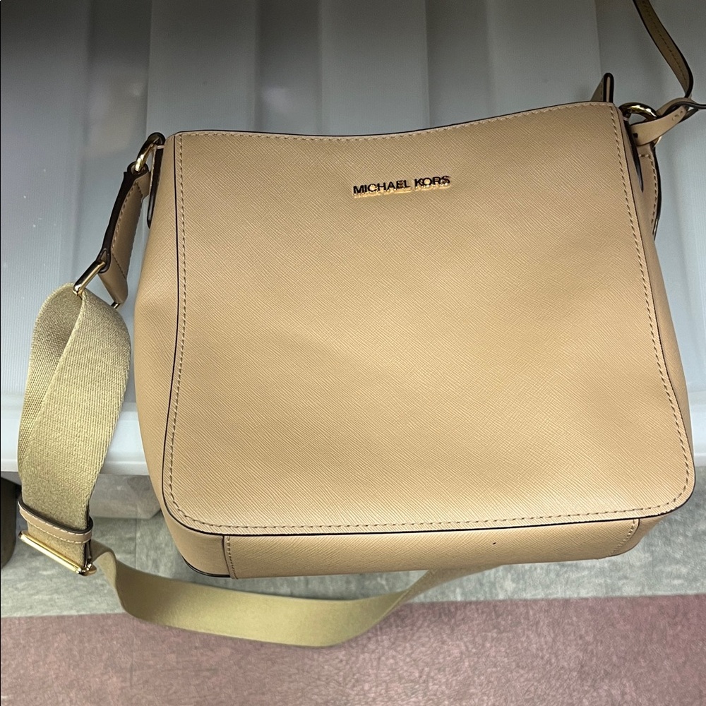 Michael Kors Beige Messenger Bag